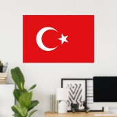 Drapeau Turquie ポスター (ホームオフィス)