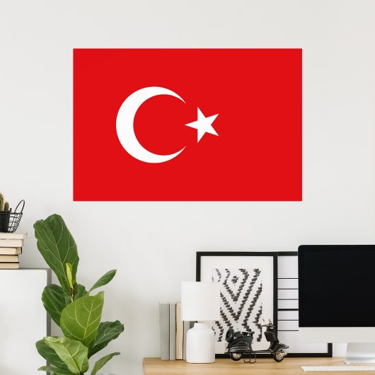 Drapeau Turquie ポスター (ホームオフィス)