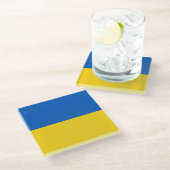 Drapeau Ukraine ガラスコースター (アングル)