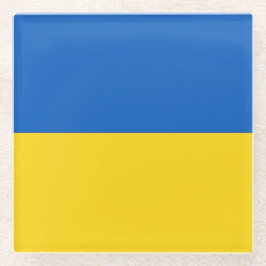 Drapeau Ukraine ガラスコースター (正面)