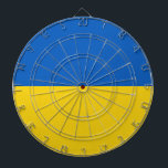 Drapeau Ukraine ダーツボード<br><div class="desc">Drapeau de l'Ukraine: Les couleurs sont associées au paysage ukrainien,  les bandes horizontales bleue et jaune symbolisent le ciel bleu sur les champs de blé.</div>