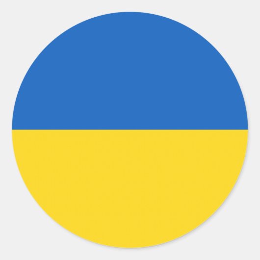 Drapeau Ukraine ラウンドシール (正面)