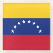 Drapeau Venezuela ガラスコースター (正面)