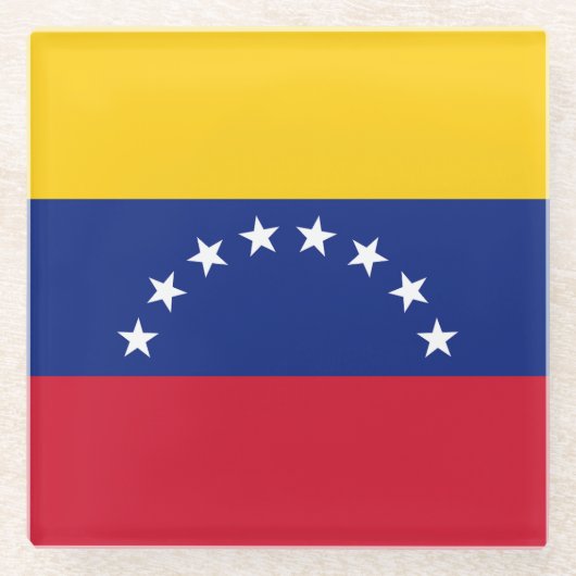 Drapeau Venezuela ガラスコースター (正面)