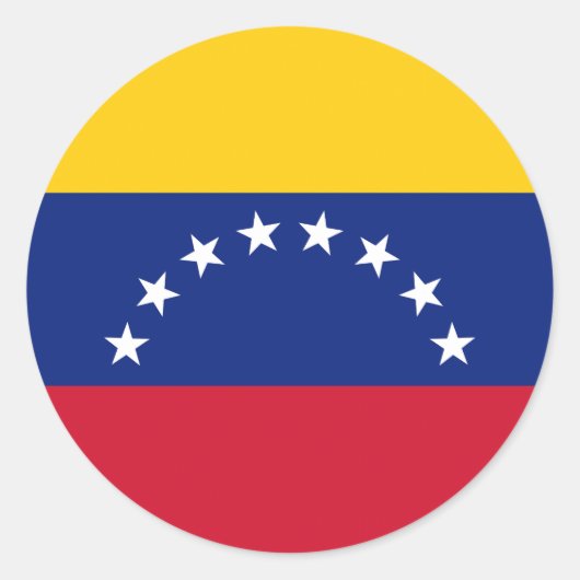 Drapeau Venezuela ラウンドシール (正面)