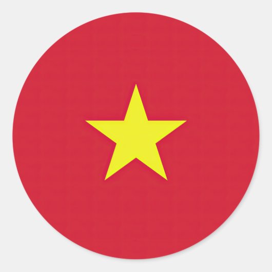 Drapeau Vietnam ラウンドシール (正面)