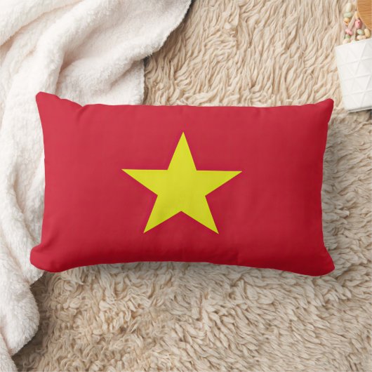 Drapeau Vietnam ランバークッション (ブランケット)