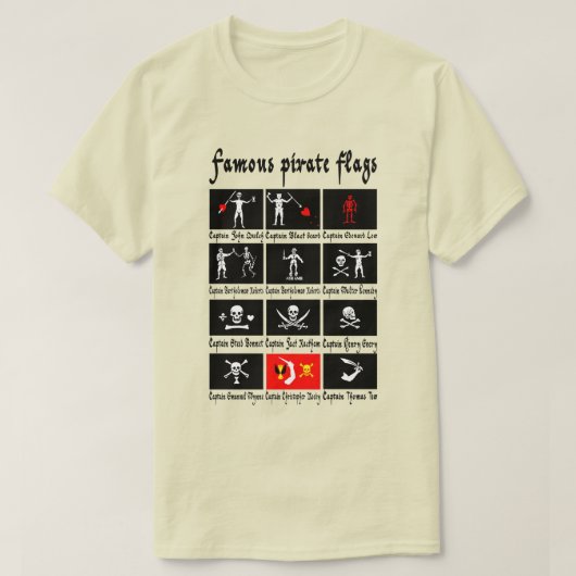Drapeaux pirates célèbres tシャツ (デザイン正面)