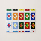drapeaux pour la coupe du monde au brésil ジグソーパズル (横)