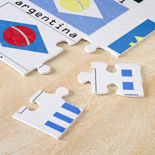 drapeaux pour la coupe du monde au brésil ジグソーパズル (側面)