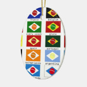drapeaux pour la coupe du monde au brésil セラミックオーナメント (左)