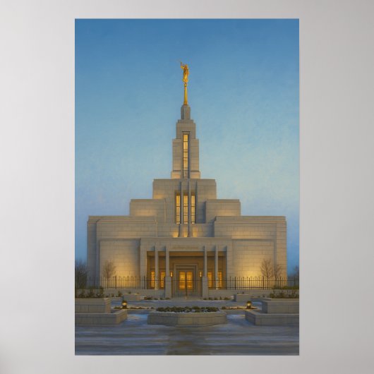 Draper Utah Temple Painting™ LDSウォールアートポスター ポスター (正面)