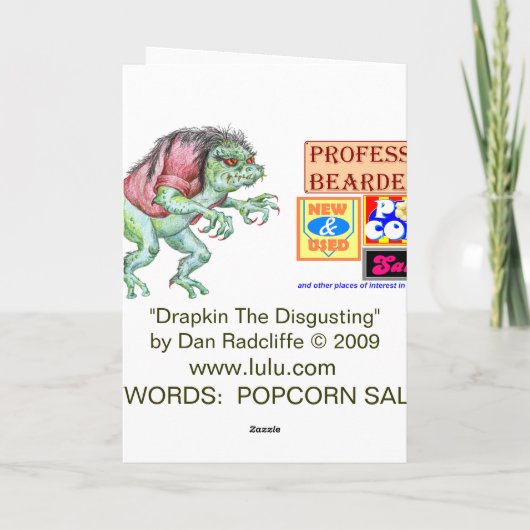 Drapkin著作の誕生日の詩うんざりすること カード (裏面)