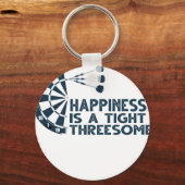 Drats Player Happiness Is A Tight Threesome Funny  キーホルダー (正面)