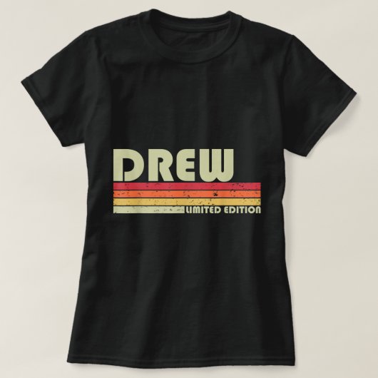 DRAWギフト名パーソナライズされたおもしろいレトロヴィンテージBi Tシャツ (デザイン正面)