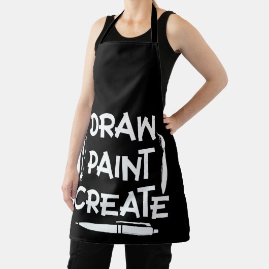 Draw 絵を描 Create Artistおもしろい Art先生アーティスティック エプロン (インサイチュ)