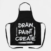 Draw 絵を描 Create Artistおもしろい Art先生アーティスティック エプロン (正面)
