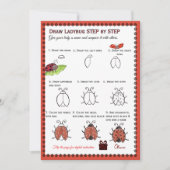 Draw a Ladybug Baby Shower Game | Digital & Print 招待状 (正面)