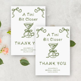 Draw Martini Thank youブライダルシャワー サンキューカード