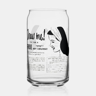 Draw Me - Vintage Art School Drawing Contest ガラス缶