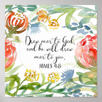 Draw near to God | James 4:8 ポスター