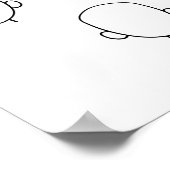 Draw Your Face 31 Guest Book Wedding Welcome Sign ポスター (角)