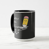 Draw Your Future – Cute Motivational Pencil Design マグカップ (正面左)