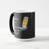 Draw Your Future – Cute Motivational Pencil Design モーフィングマグカップ (正面左)