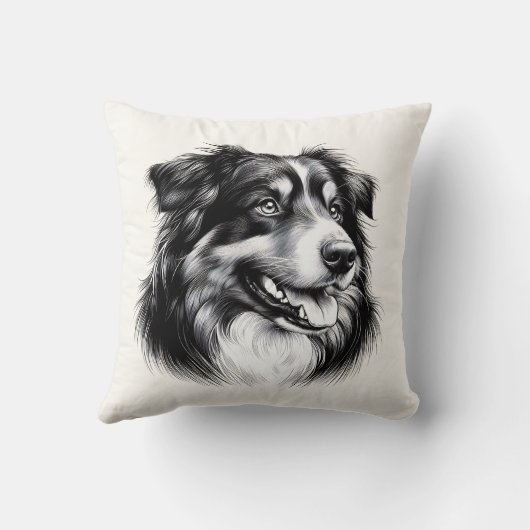 Drawing Australian Shepherd クッション (裏面)