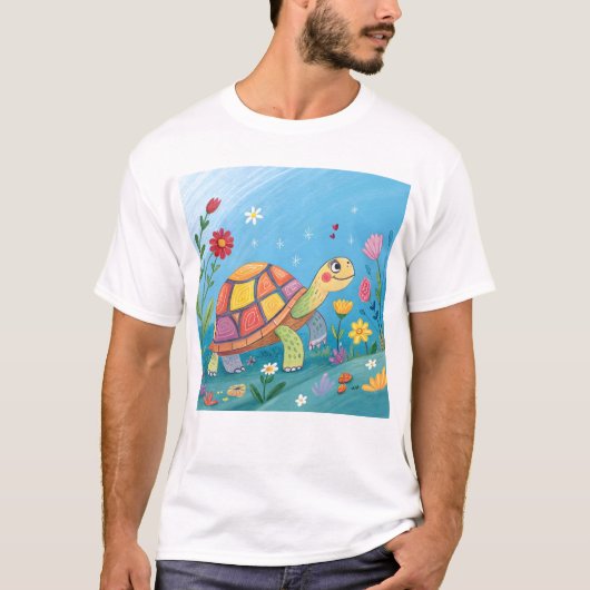 Drawing Baby Turtle Tシャツ (正面)