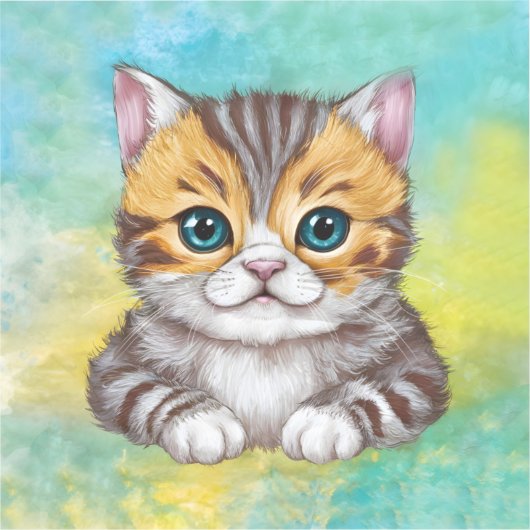 Drawing Cat シール (正面)