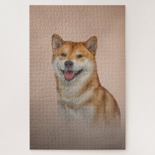 Drawing Japanese Shiba Inu dog ジグソーパズル (縦)