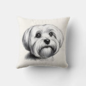 Drawing Maltese Dog クッション (裏面)