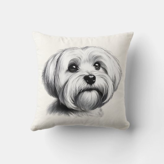 Drawing Maltese Dog クッション (裏面)