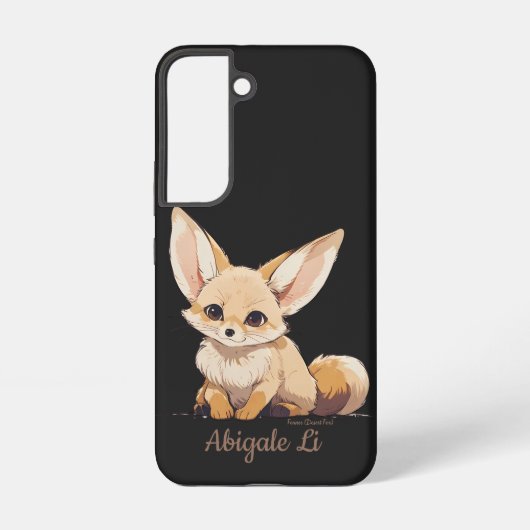 Drawing of a Fennec, Desert Fox, in Cartoon style Samsung Galaxyケース (裏面)