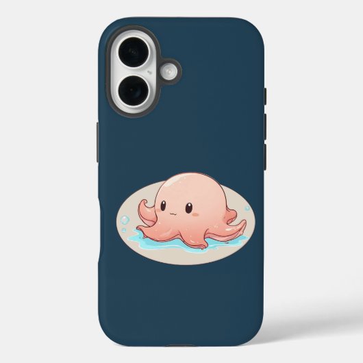 Drawing of a pink Baby Octopus Case-Mate iPhoneケース (裏面)