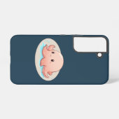 Drawing of a pink Baby Octopus Samsung Galaxyケース (裏面横)