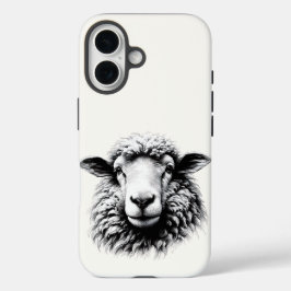 Drawing of a Sheep’s Head iPhone 16ケース