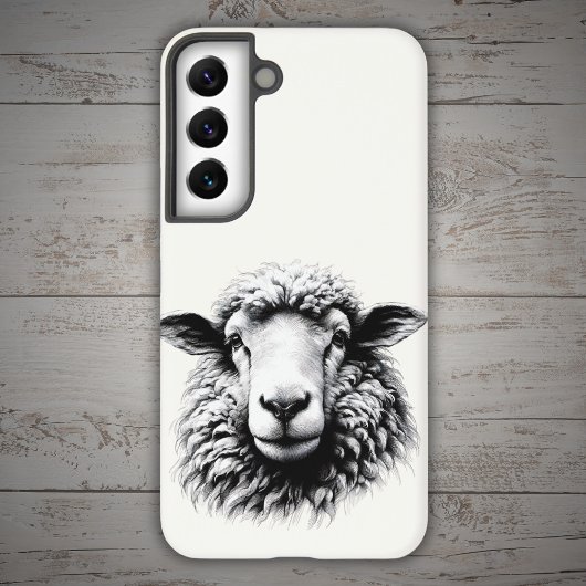 Drawing of a Sheep’s Head Samsung Galaxyケース