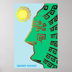 Drawing of Machu_Picchu Cusco Peru ポスター