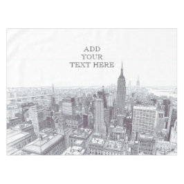 Drawing of New York City Landscape Custom テーブルクロス