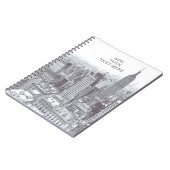 Drawing of New York City Landscape Custom ノートブック (左側)