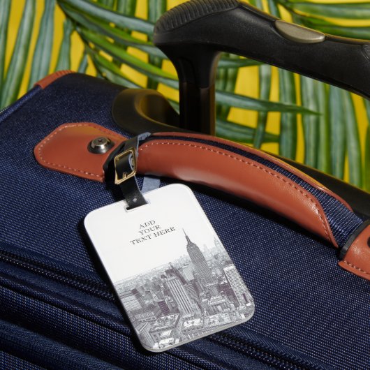 Drawing of New York City Landscape Custom ラゲッジタグ (正面インサイチュ1)