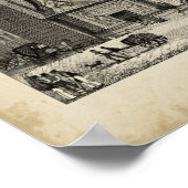 Drawing of Porte Saint-Denis Monument ポスター (角)