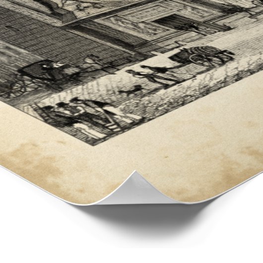 Drawing of Porte Saint-Denis Monument ポスター (角)