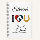 Drawing Sketchbook for Horse Lovers – Blank Pages ノートブック (正面)