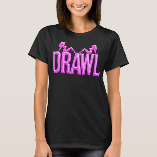 Drawl Mudflaps Womens Dark T-Shirt Tシャツ (正面)