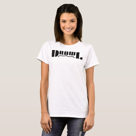 Drawl OG Womens White T-Shirt Tシャツ (正面フル)