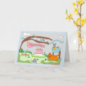 Drawlingsのパーティー好きな人は、ハッピーバースデー言います! カード (黄色い花)