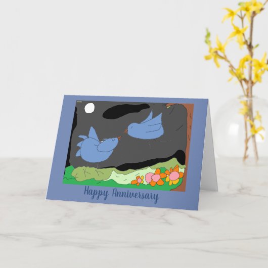 Drawlingsの愛鳥との幸せな記念日を言って下さい! カード (黄色い花)